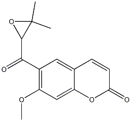 (-)-6-[(3,3-Dimethyloxiranyl)carbonyl]-7-methoxy-2H-1-benzopyran-2-one Structure