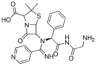 Glycinamide, N-(imino-4-pyridinylmethyl)glycyl-N-(2-carboxy-3,3-dimeth yl-7-oxo-4-thia-1-azabicyclo(3.2.0)hept-6-yl)-2-phenyl-, (2S-(2alpha,5 alpha,6beta))-|化合物 T28420