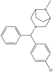 3-[p-Chlorophenyl(phenyl)methyl]-8-methyl-3,8-diazabicyclo[3.2.1]octane Structure