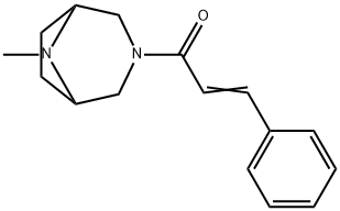 3-(3-Phenylpropenoyl)-8-methyl-3,8-diazabicyclo[3.2.1]octane Struktur