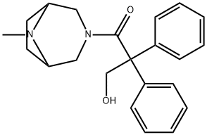 3-(2,2-Diphenyl-3-hydroxypropionyl)-8-methyl-3,8-diazabicyclo[3.2.1]octane Struktur