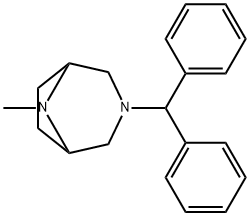3-Benzhydryl-8-methyl-3,8-diazabicyclo[3.2.1]octane Struktur
