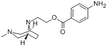 8-[2-(p-Aminobenzoyloxy)ethyl]-3-methyl-3,8-diazabicyclo[3.2.1]octane Struktur
