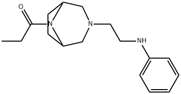 3-(2-Anilinoethyl)-8-propionyl-3,8-diazabicyclo[3.2.1]octane Struktur