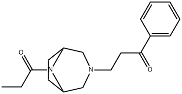 3-(2-Benzoylethyl)-8-propionyl-3,8-diazabicyclo[3.2.1]octane Struktur