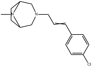 3-[3-(p-Chlorophenyl)allyl]-8-methyl-3,8-diazabicyclo[3.2.1]octane Struktur