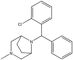 8-[o-Chlorophenyl(phenyl)methyl]-3-methyl-3,8-diazabicyclo[3.2.1]octane Struktur