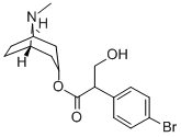 4-Bromo-α-(hydroxymethyl)benzeneacetic acid 8-methyl-8-azabicyclo[3.2.1]octan-3-yl ester 结构式