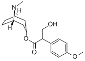 α-(Hydroxymethyl)-4-methoxybenzeneacetic acid 8-methyl-8-azabicyclo[3.2.1]octan-3-yl ester Structure