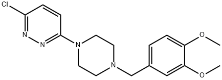 1-(6-Chloro-3-pyridazinyl)-4-(3,4-dimethoxybenzyl)piperazine 结构式