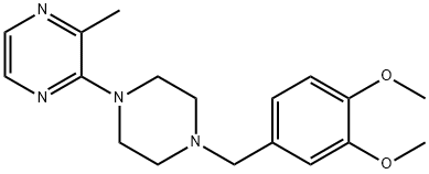 2-[4-[(3,4-Dimethoxyphenyl)methyl]piperazin-1-yl]-3-methylpyrazine Struktur