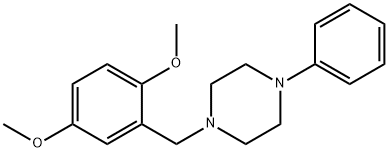 1-(2,5-DIMETHOXYBENZYL)-4-PHENYLPIPERAZINE 结构式
