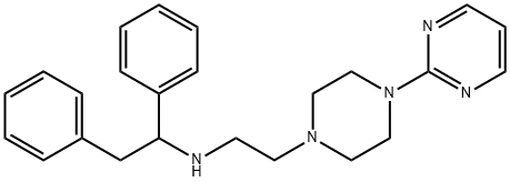 1-[2-[(1,2-Diphenylethyl)amino]ethyl]-4-(2-pyrimidinyl)piperazine 结构式