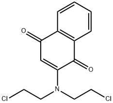 2-Di(2-chloroethyl)amino-1,4-naphthoquinone Struktur