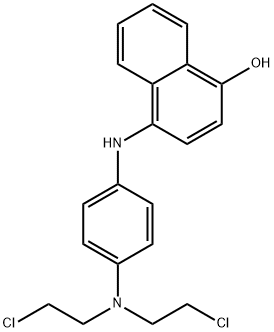 N-[4-[Bis(2-chloroethyl)amino]phenyl]-4-hydroxy-1-naphthalenamine Structure