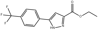 3-[4-(TRIFLUOROMETHYL)PHENYL]-1H-PYRAZOLE-5-CARBOXYLIC ACID ETHYL ESTER Struktur