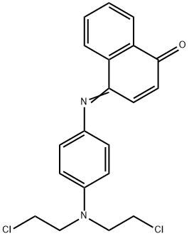 4-[p-Bis(2-chloroethyl)aminophenyl]amino-1(4H)-naphthalenone Struktur