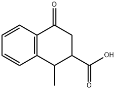 1-メチル-4-オキソ-1,2,3,4-テトラヒドロ-2-ナフトエ酸 化学構造式