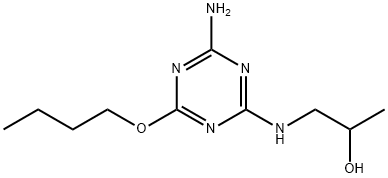 1-[(6-Butoxy-4-amino-1,3,5-triazin-2-yl)amino]-2-propanol Struktur