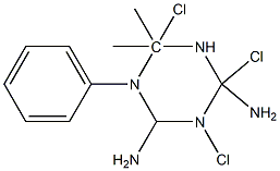 1,3,5-triazine,4,6-diamino-1,2-dihydro-2,2-dimethyl-1-phenyl-,2,4,5-trichloro Struktur