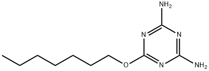 6-(Heptyloxy)-1,3,5-triazine-2,4-diamine Struktur
