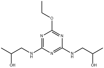 6-Ethoxy-N,N'-bis(2-hydroxy-1-methylethyl)-1,3,5-triazine-2,4-diamine Struktur