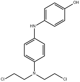 4-[[4-[Bis(2-chloroethyl)amino]phenyl]amino]phenol 结构式