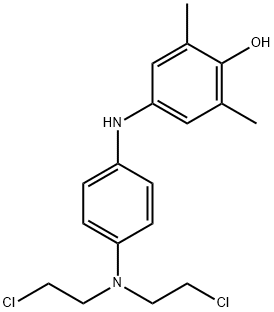 4-[[4-[Bis(2-chloroethyl)amino]phenyl]amino]-2,6-dimethylphenol Struktur