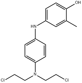 4-[[4-[Bis(2-chloroethyl)amino]phenyl]amino]-2-methylphenol 结构式