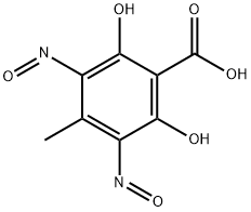 2,6-Dihydroxy-3,5-dinitroso-p-toluic acid Struktur
