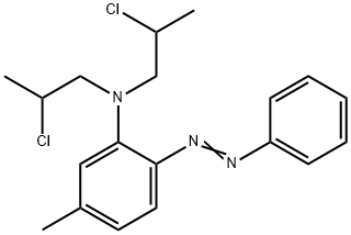 N,N-Bis(3-chloropropyl)-2-methylazobenzen-4-amine Struktur