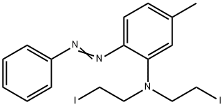 N,N-Bis(2-iodoethyl)-2-methylazobenzen-4-amine Struktur
