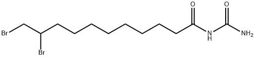 (10,11-ジブロモウンデカノイル)尿素 化学構造式
