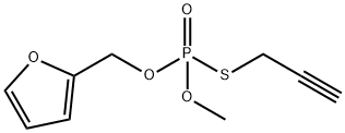 Thiophosphoric acid O-furfuryl O-methyl S-(2-propynyl) ester Struktur