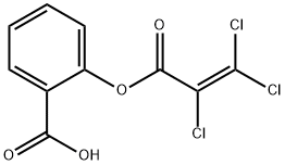 2-[(トリクロロアクリロイル)オキシ]安息香酸 化学構造式