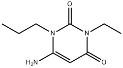6-アミノ-3-エチル-1-プロピルウラシル 化学構造式