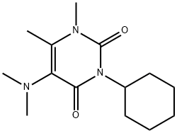 3-Cyclohexyl-1,6-dimethyl-5-(dimethylamino)uracil Struktur