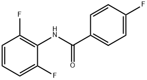 N-(2,6-ジフルオロフェニル)-4-フルオロベンズアミド 化学構造式