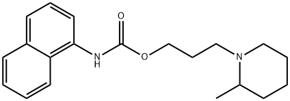 N-(1-ナフチル)カルバミン酸3-(2-メチルピペリジノ)プロピル 化学構造式