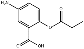 Benzoic acid, 5-amino-2-(1-oxopropoxy)- (9CI) Structure