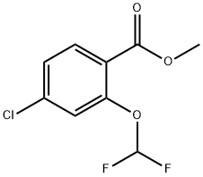 4-氯-2-二氟甲氧基苯甲酸甲酯 结构式