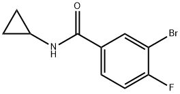 3-ブロモ-N-シクロプロピル-4-フルオロベンズアミド 化学構造式