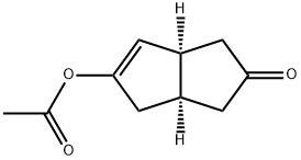 2(1H)-Pentalenone,5-(acetyloxy)-3,3a,4,6a-tetrahydro-,(3aR,6aS)-(9CI) Structure