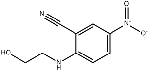 2-(2-HYDROXYETHYLAMINO)-5-NITROBENZONITRILE Struktur
