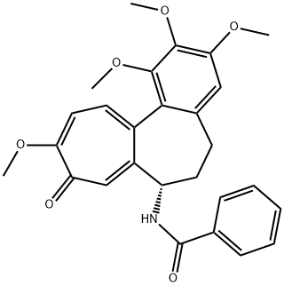 (S)-6,7-ジヒドロ-1,2,3,10-テトラメトキシ-7-(ベンゾイルアミノ)ベンゾ[a]ヘプタレン-9(5H)-オン 化学構造式