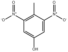 4-メチル-3,5-ジニトロフェノール 化学構造式
