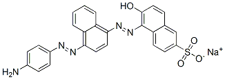 5-[[4-[(4-アミノフェニル)アゾ]-1-ナフタレニル]アゾ]-6-ヒドロキシナフタレン-2-スルホン酸ナトリウム 化学構造式