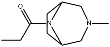 3-メチル-8-プロピオニル-3,8-ジアザビシクロ[3.2.1]オクタン 化学構造式