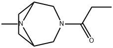 8-メチル-3-プロピオニル-3,8-ジアザビシクロ[3.2.1]オクタン 化学構造式
