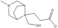 3-メチル-3,8-ジアザビシクロ[3.2.1]オクタン-8-メタノールプロピオナート 化学構造式